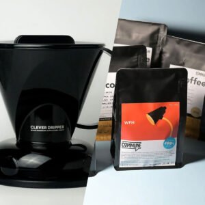 Clever Dripper(Black) + Filter.S(100pcs) Gift Set with Commune Coffee